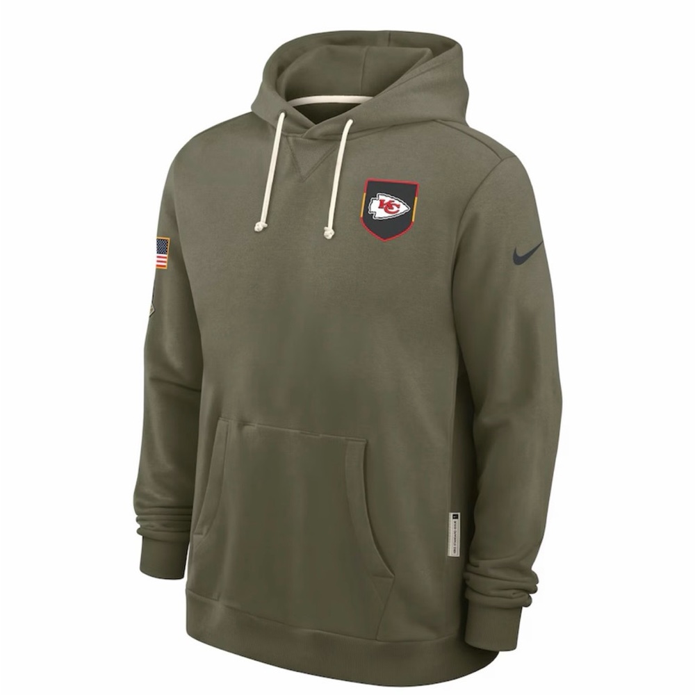 Nike Dri-Fit 2025 Kansas City Chiefs Salute to Service Sideline Hoodie Men’s‎ XL